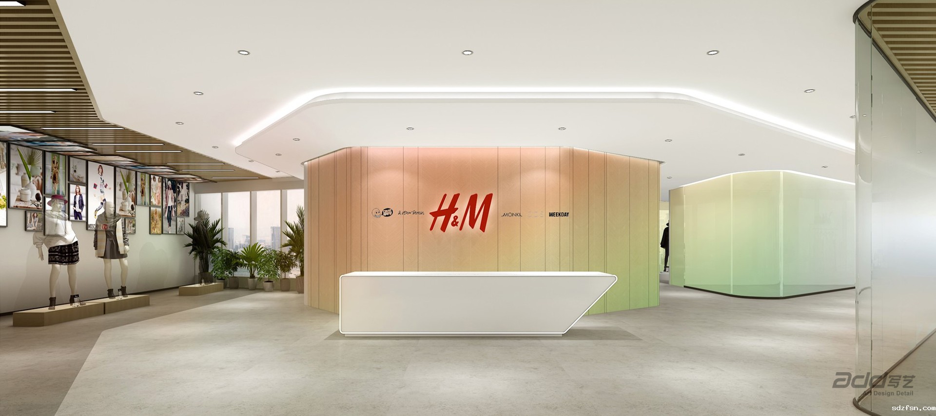 H&M办公空间设计 前厅-pc