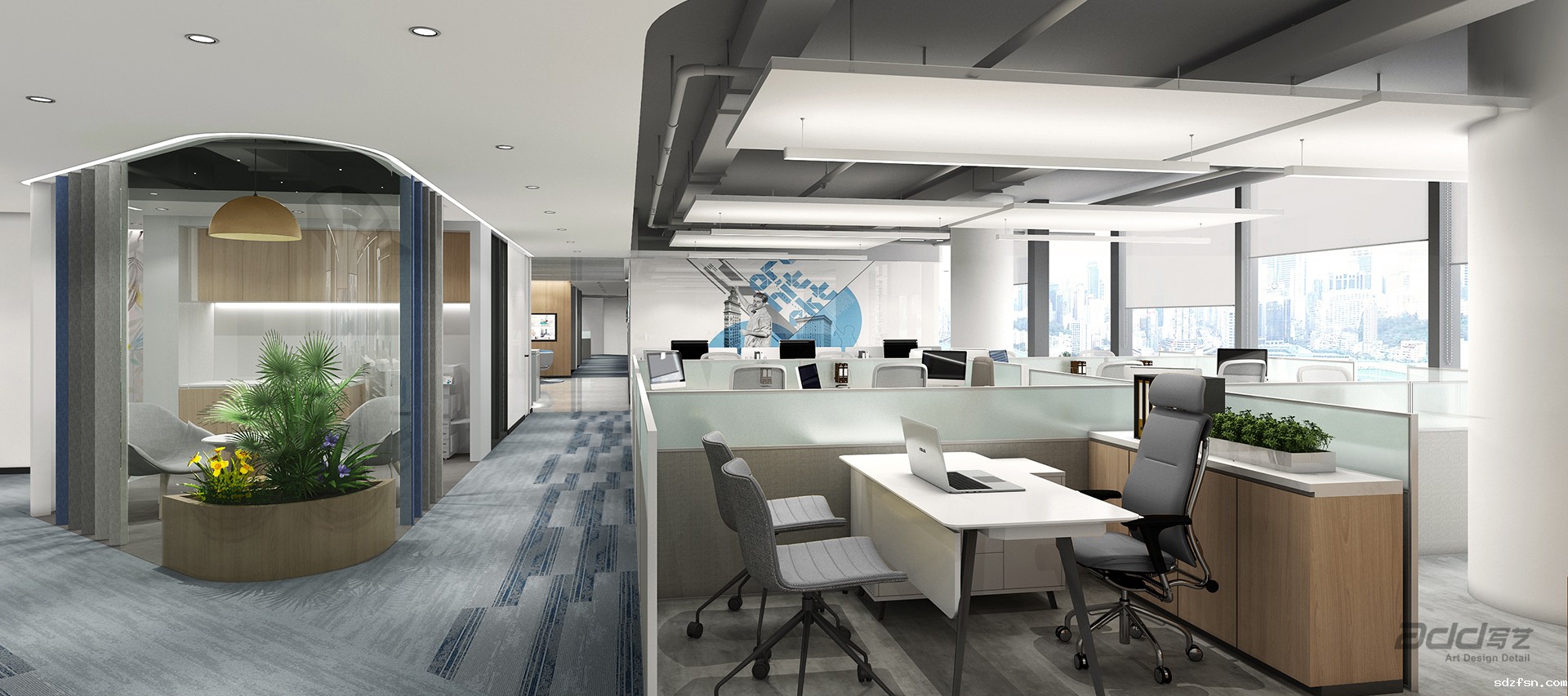 怡口净水办公室装修-办公区-pc