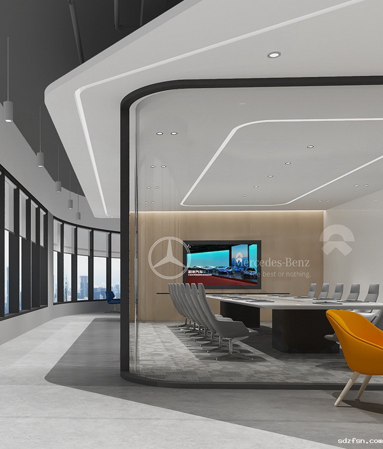 极度智慧办公室装修-玻璃会议室-pc