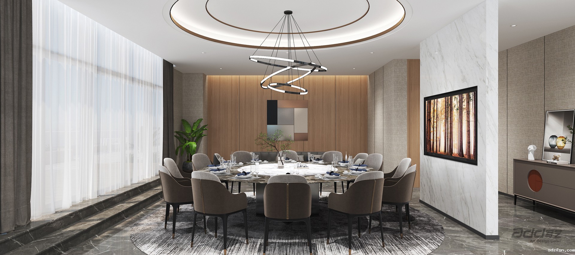 中兴通讯办公楼装修-VIP餐厅 pc