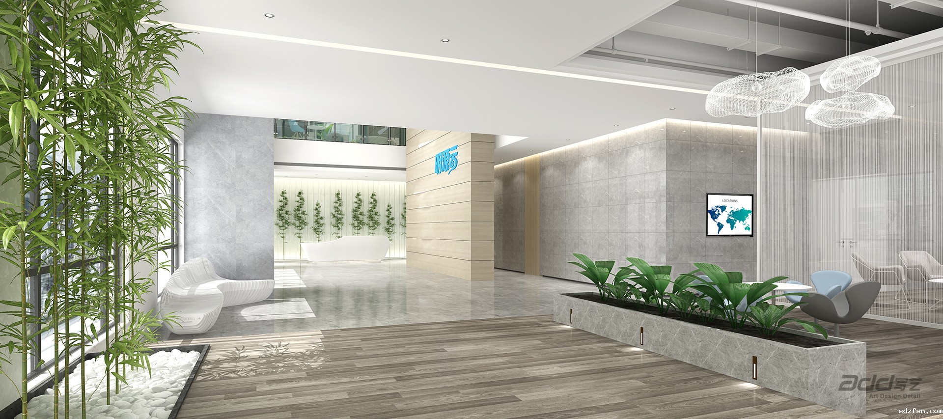 明源云办公楼设计装修 大堂入口 -pc