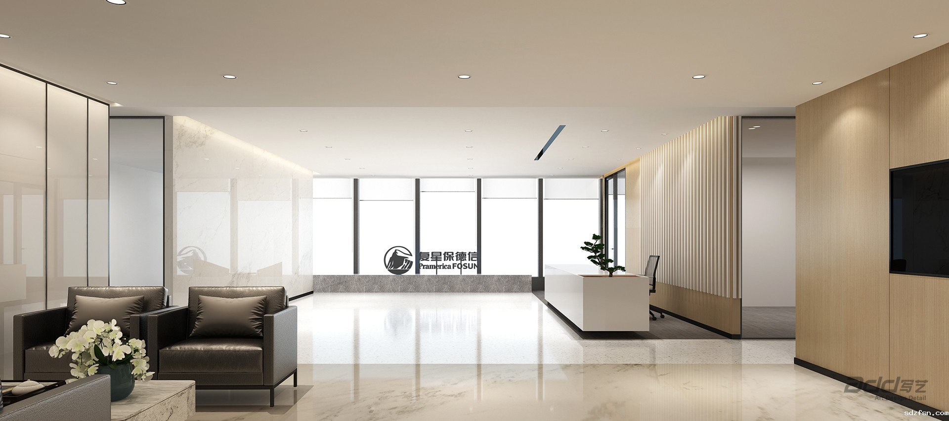 复星保德信办公室设计 前厅-pc