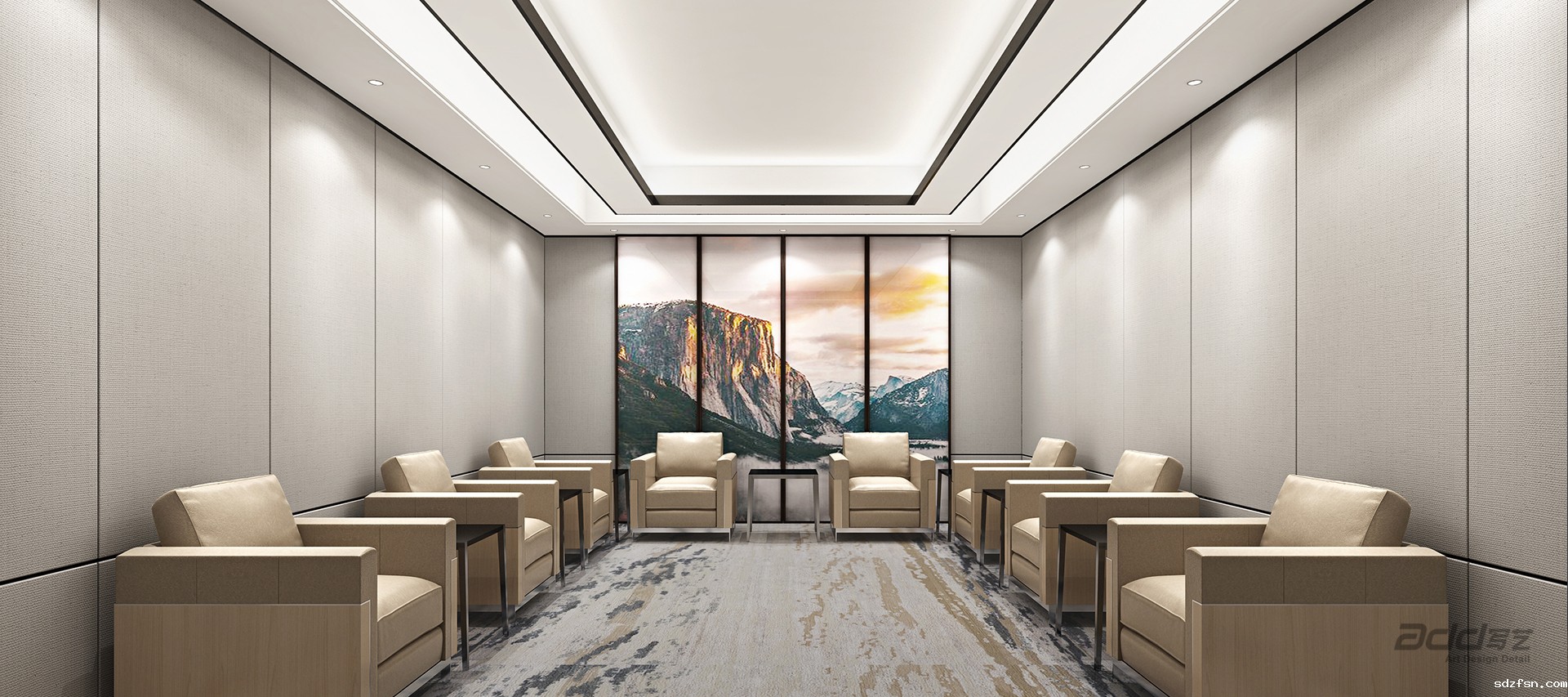 欧本钢构办公室设计 vip会谈区-pc