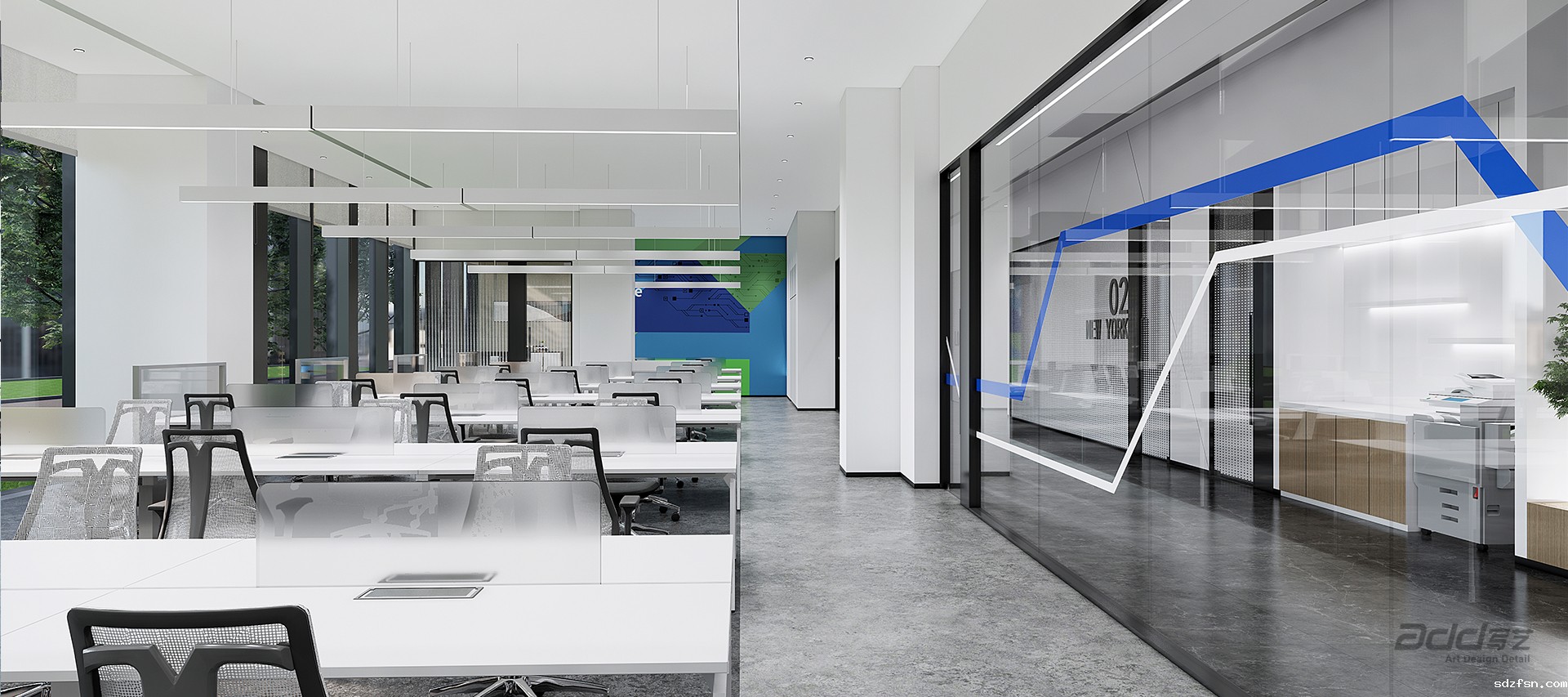 移远通信办公室装修设计-办公区1-pc